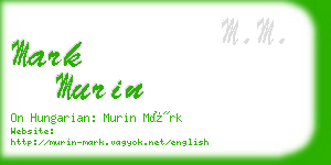 mark murin business card